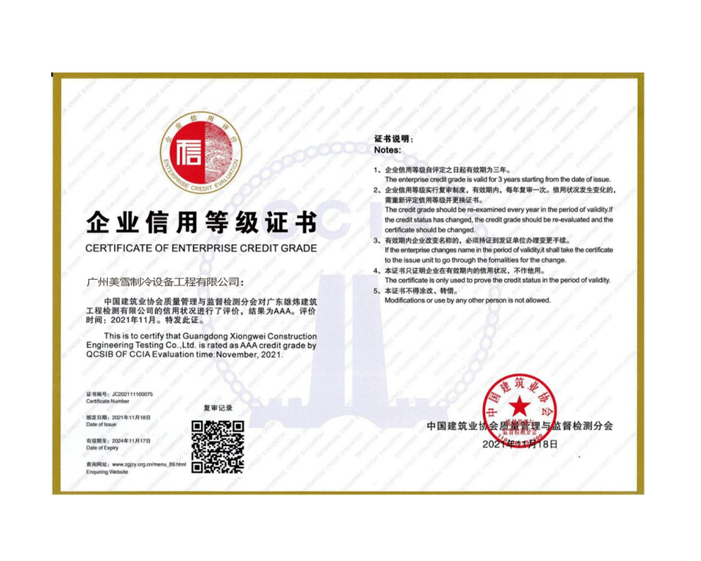 企业信用等级证书,